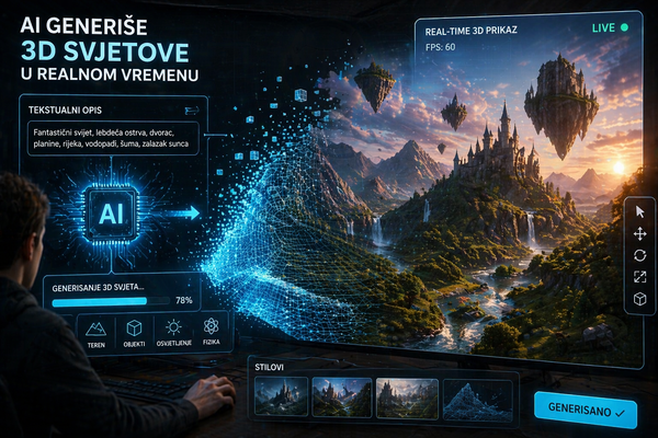 AI sada generiše 3D svjetove u realnom vremenu gaming se mijenja zauvijek