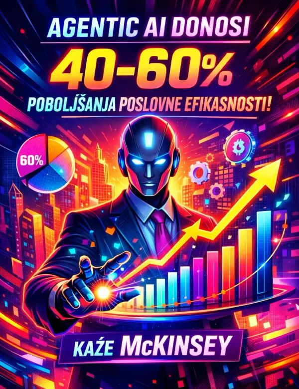 Agentic AI donosi 40–60% poboljšanja poslovne efikasnosti kaže McKinsey