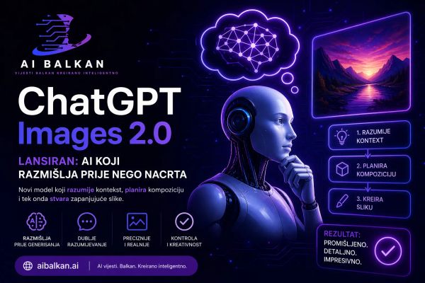 ChatGPT Images 2.0 lansiran: AI koji razmišlja prije nego nacrta