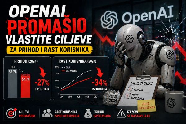 OpenAI promašio vlastite ciljeve za prihod i rast korisnika