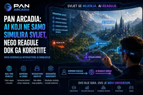 PAN Arcadia: AI koji ne samo simulira svijet, nego reaguje dok ga koristite