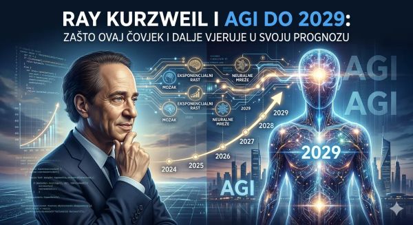 Ray Kurzweil i AGI do 2029: zašto ovaj čovjek i dalje vjeruje u svoju prognozu