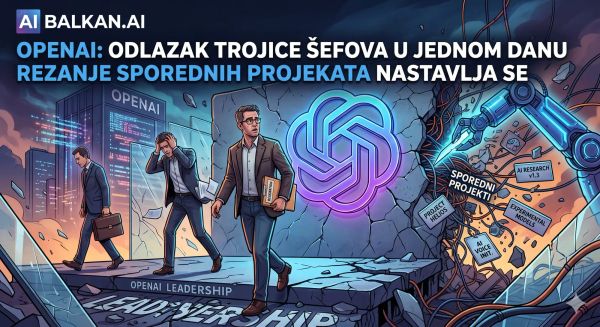 OpenAI u jednom danu izgubio trojicu šefova dok siječe sporedne projekte