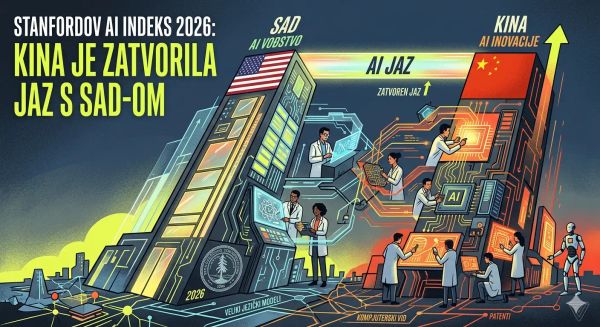 Stanfordov AI indeks 2026: Kina je zatvorila jaz s SAD-om