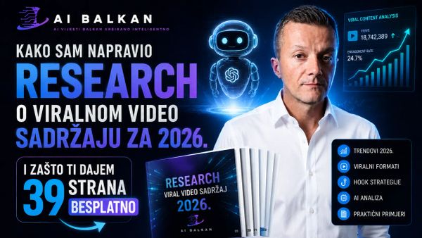 Kako sam napravio istraživanje o viralnom video sadržaju za 2026 sa AI alatima i zašto ti dajem 39 strana besplatno (Pdf download)