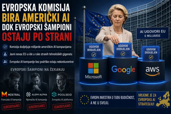 Evropska komisija bira američki AI dok evropski šampioni ostaju po strani