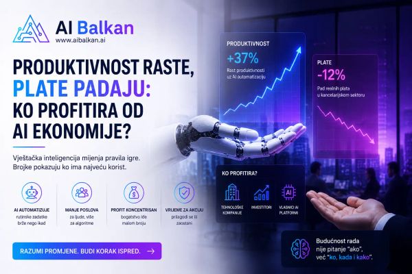Produktivnost raste, plate padaju ko profitira od AI ekonomije