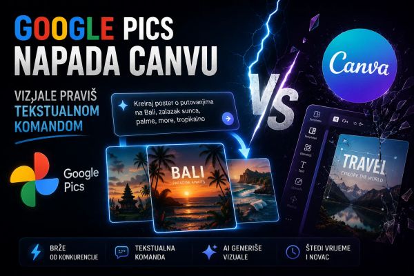 Google Pics napada Canvu vizuale praviš tekstualnom komandom