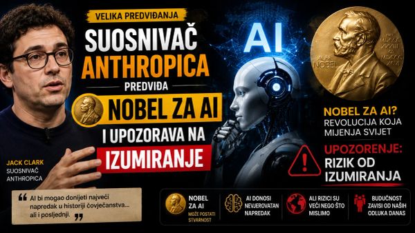 Suosnivač Anthropica predviđa Nobel za AI i upozorava na izumiranje