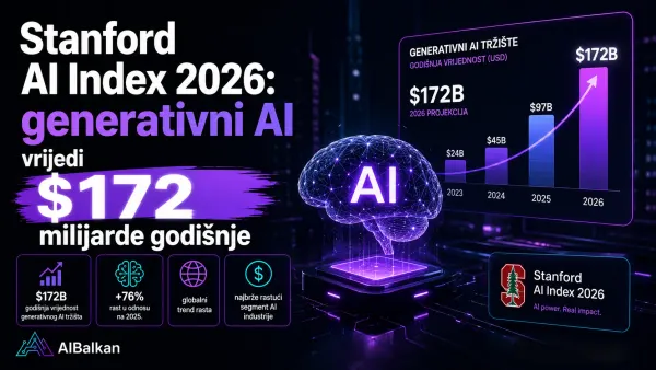 Stanford AI Index 2026: generativni AI vrijedi $172 milijarde godišnje