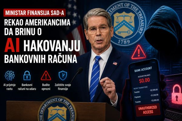 Ministar finansija SAD-a rekao Amerikancima da brinu o AI hakovanju bankovnih računa