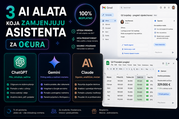3 AI alata koja zamjenjuju asistenta za 0 eura