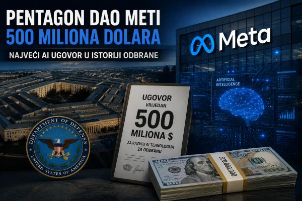 Pentagon dao Meti 500 miliona dolara, najveći AI ugovor u istoriji odbrane