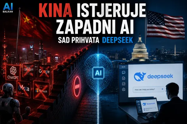 Kina istjeruje zapadni AI dok SAD prihvata DeepSeek