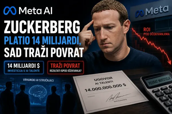Meta AI Zuckerberg platio 14 milijardi, sad traži povrat