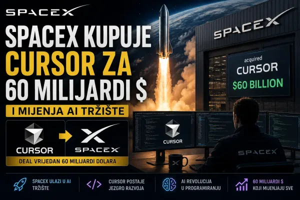 SpaceX kupuje Cursor za 60 milijardi dolara i mijenja AI tržište