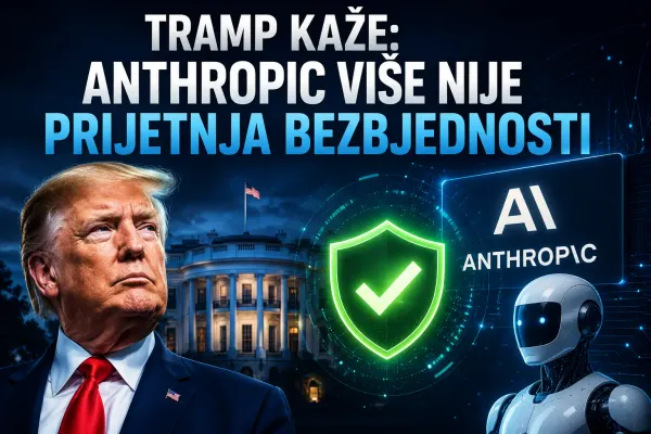 Tramp kaže da Anthropic više nije prijetnja bezbjednosti