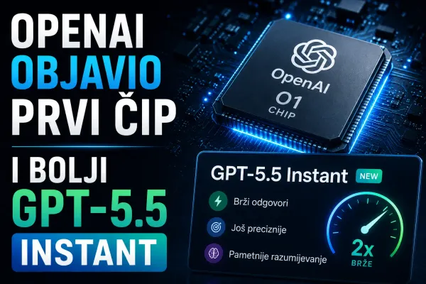 OpenAI objavio prvi čip i bolji GPT-5.5 Instant