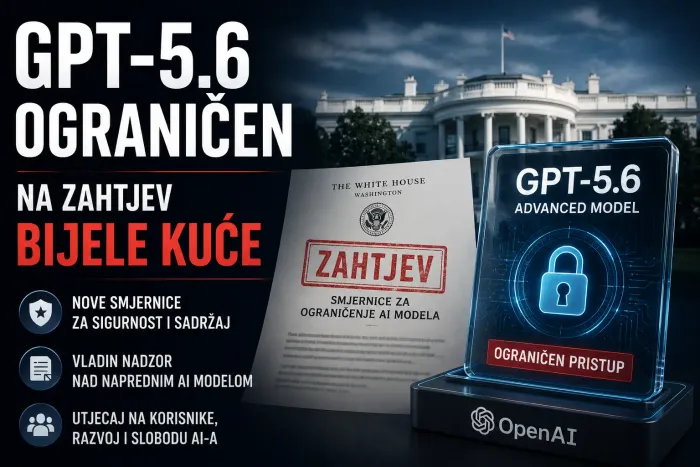 GPT-5.6 ograničen na zahtjev Bijele kuće