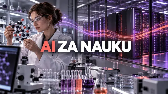 AI za nauku: istraživačica u laboratoriji povezana sa računarskim centrom