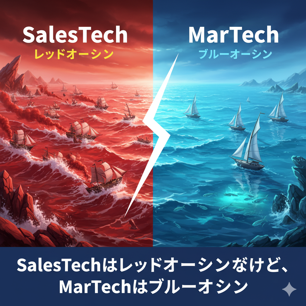SalesTechはレッドオーシャンだけど、MarTechはブルーオーシャン