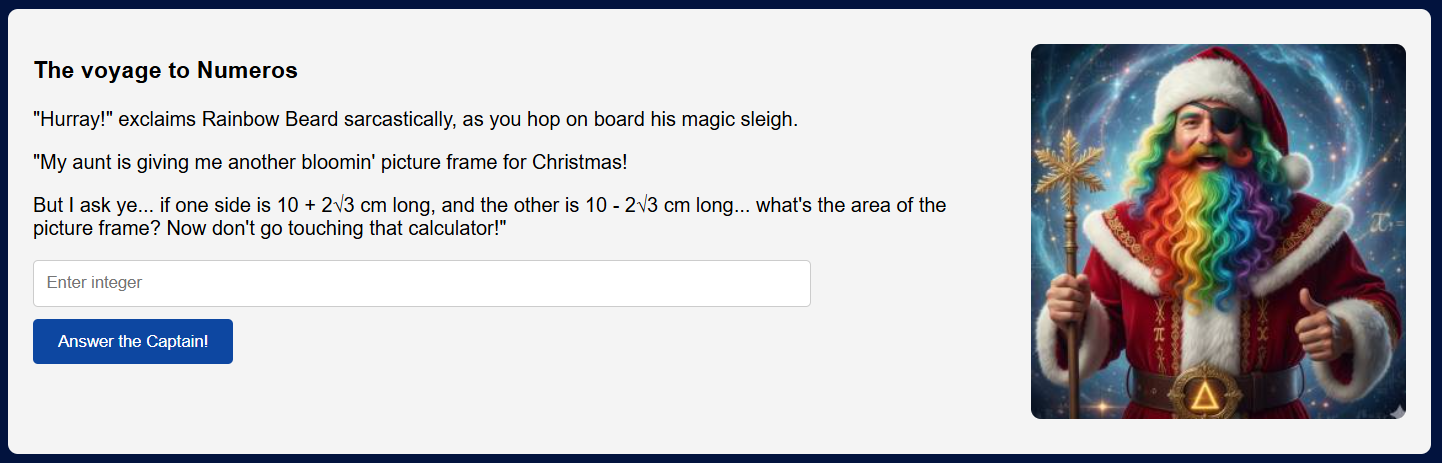 Mathematics adventure game