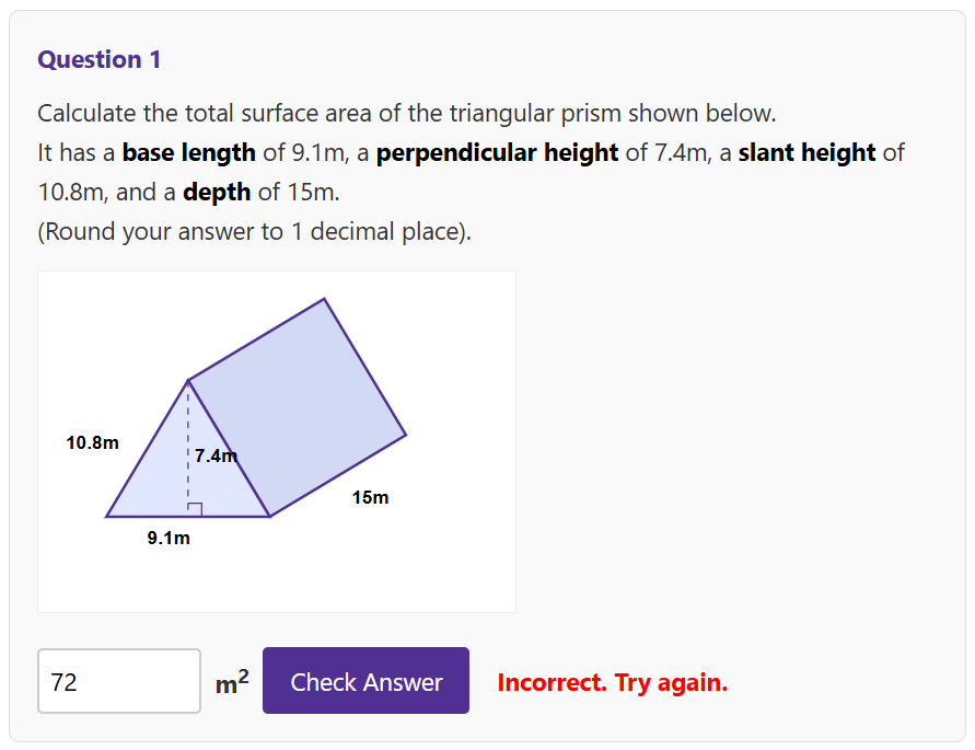 Surface area worksheet