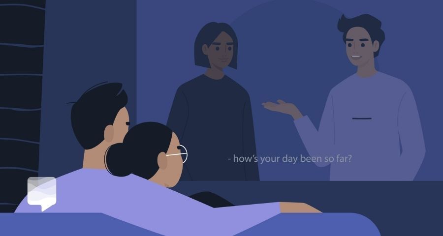 Ilustração: Assista a filmes legendados em inglês para aumentar a exposição ao idioma!