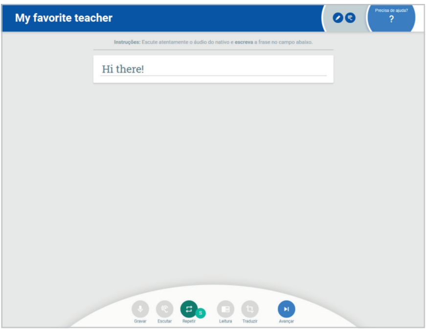 Exercício de inglês online ditado