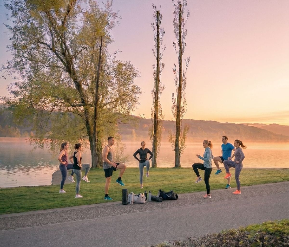 Outdoor-Training am See