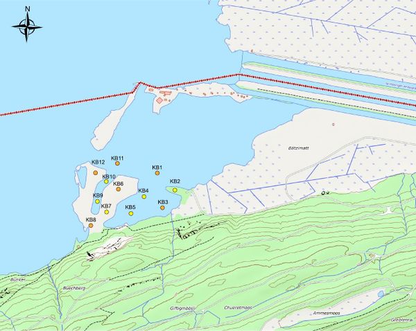 Boden-Untersuchung in der Bätzimattbucht