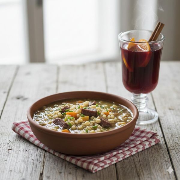 Adventsfenster bei Martys mit Glühwein & Gerstensuppe