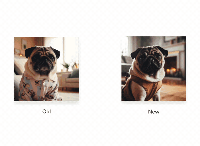 An animation showing the diff test for the Pets in Pajamas algorithm.