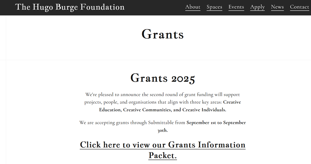 Hugo Burge Foundation - funder profile - individuals + orgs Post feature image