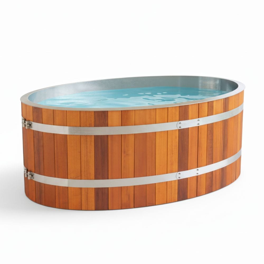 bain de glace en forme de tonneau