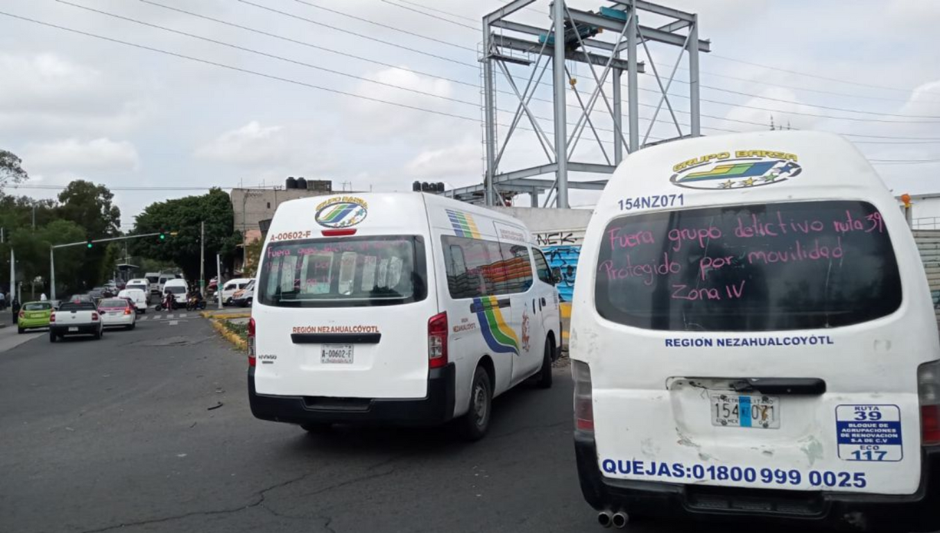 edomex autos manifestacion transportistas