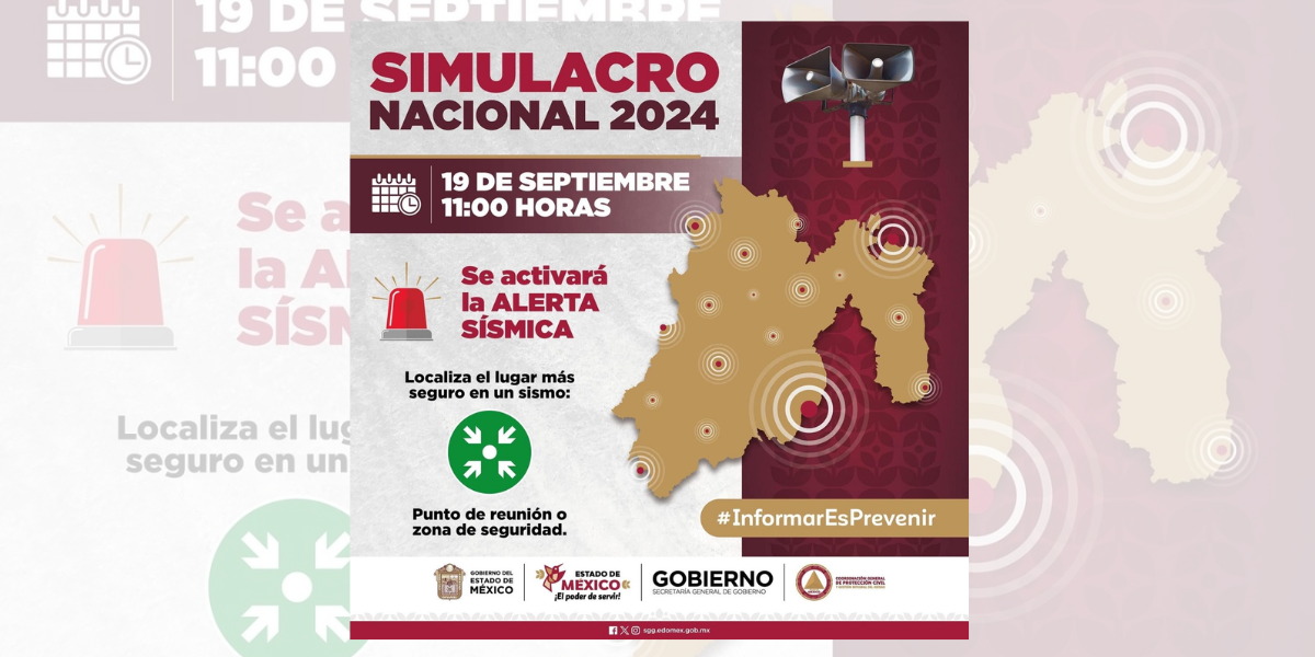 Todo listo para el Simulacro Nacional 2024.