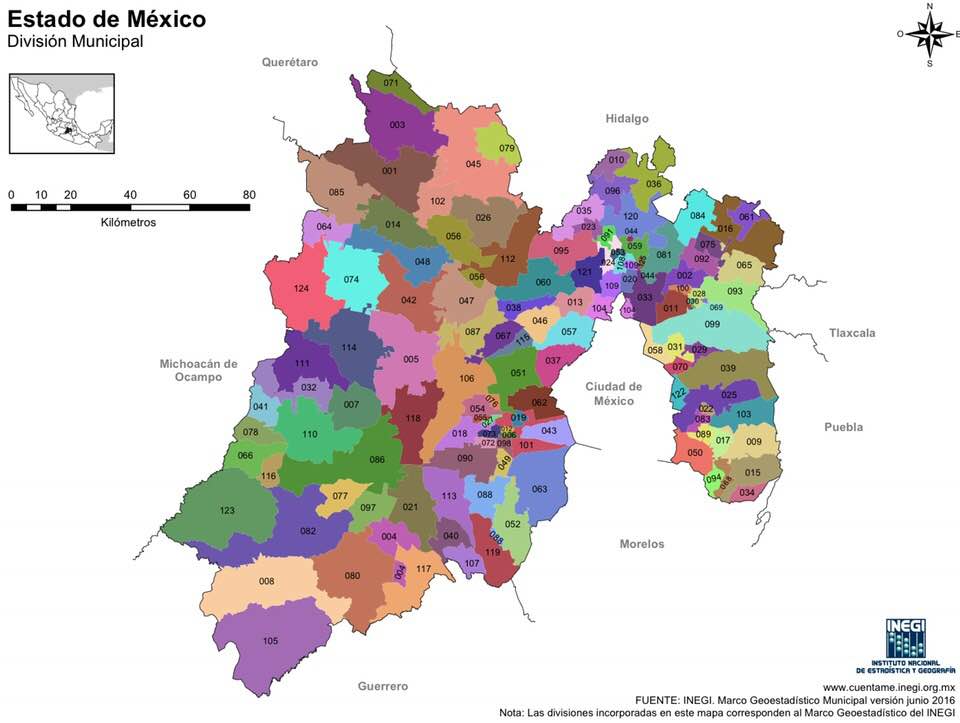 Mapa del Edomex
