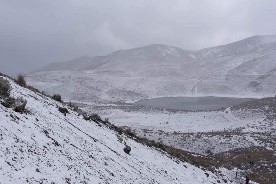 Cayó nieve en el Estado de México esta Navidad