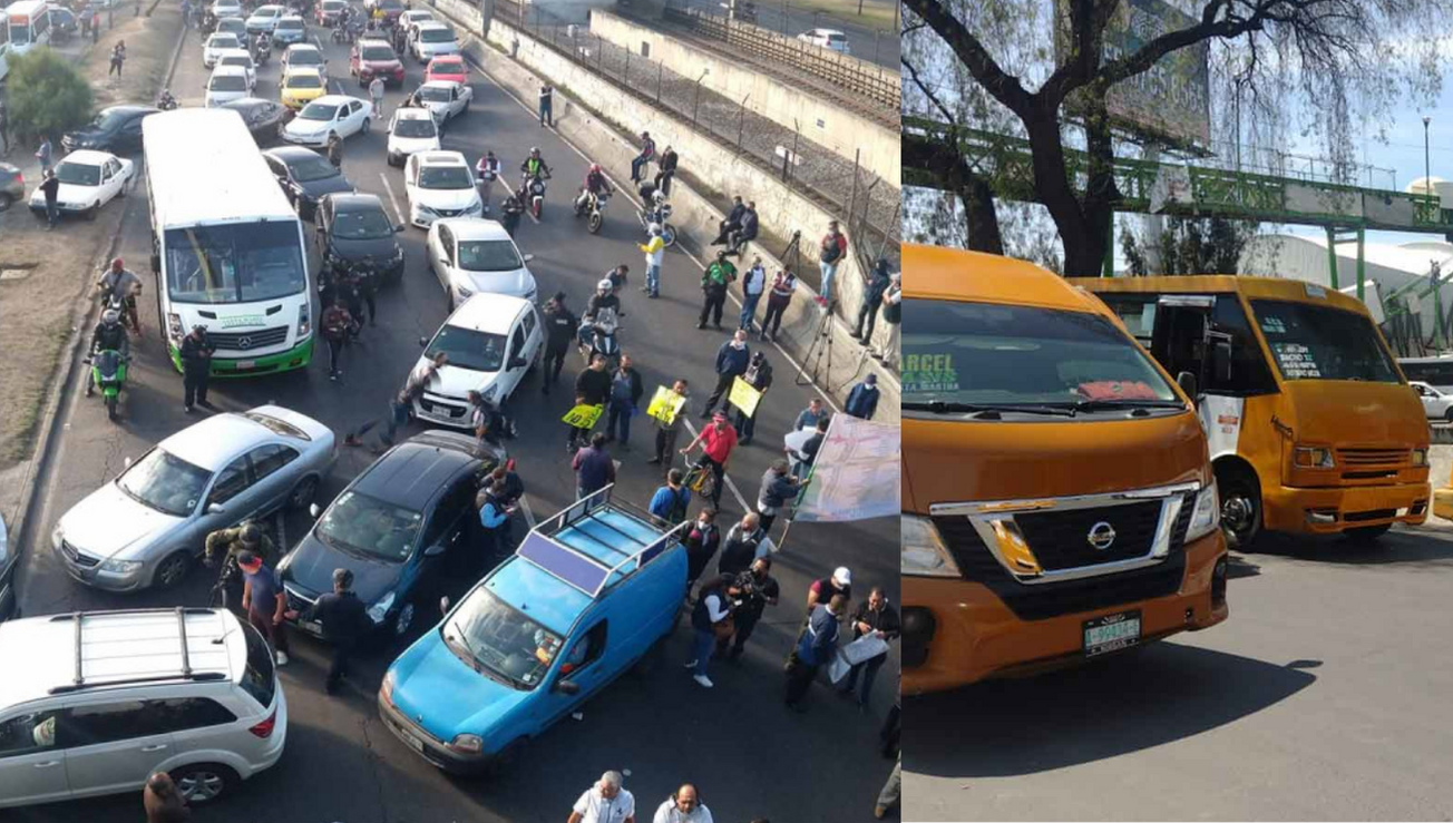 edomex autos manifestacion transportistas
