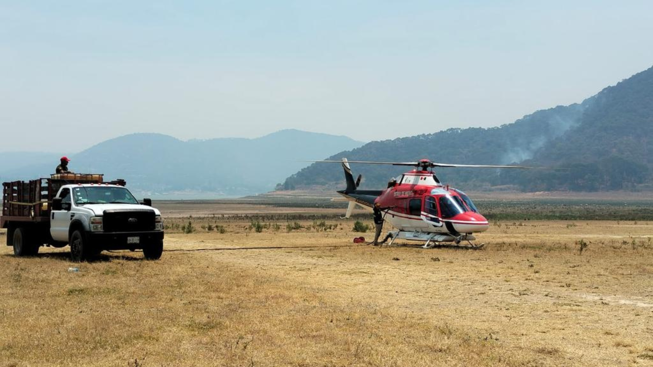 Continúa combate a incendios en Valle de Bravo