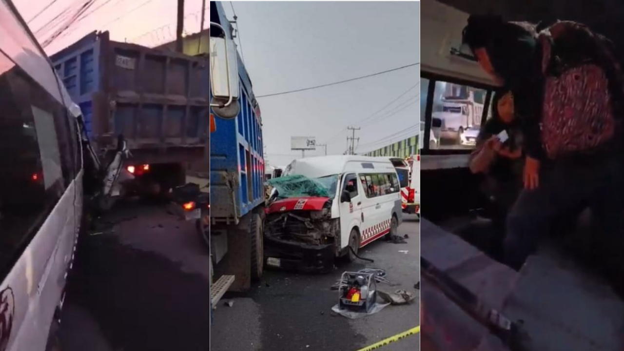 Video: Combi choca contra camión de carga en Tultitlán; fallece una mujer