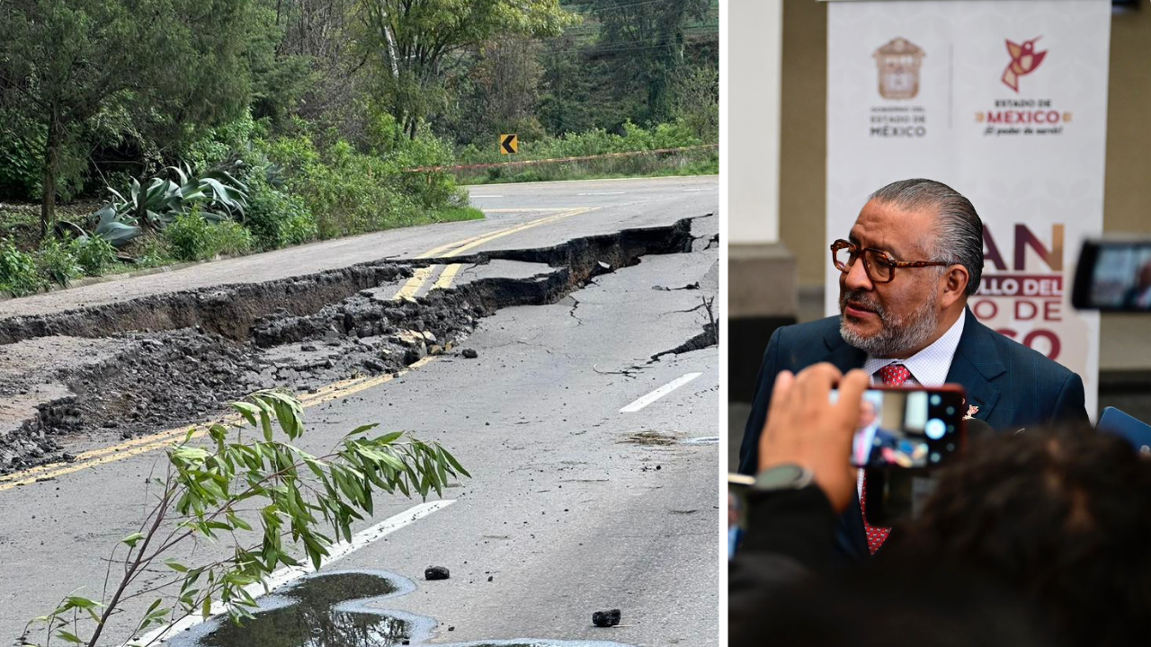Gobierno federal y estatal trabajan en la fractura de la carretera Tenango-Tenancingo