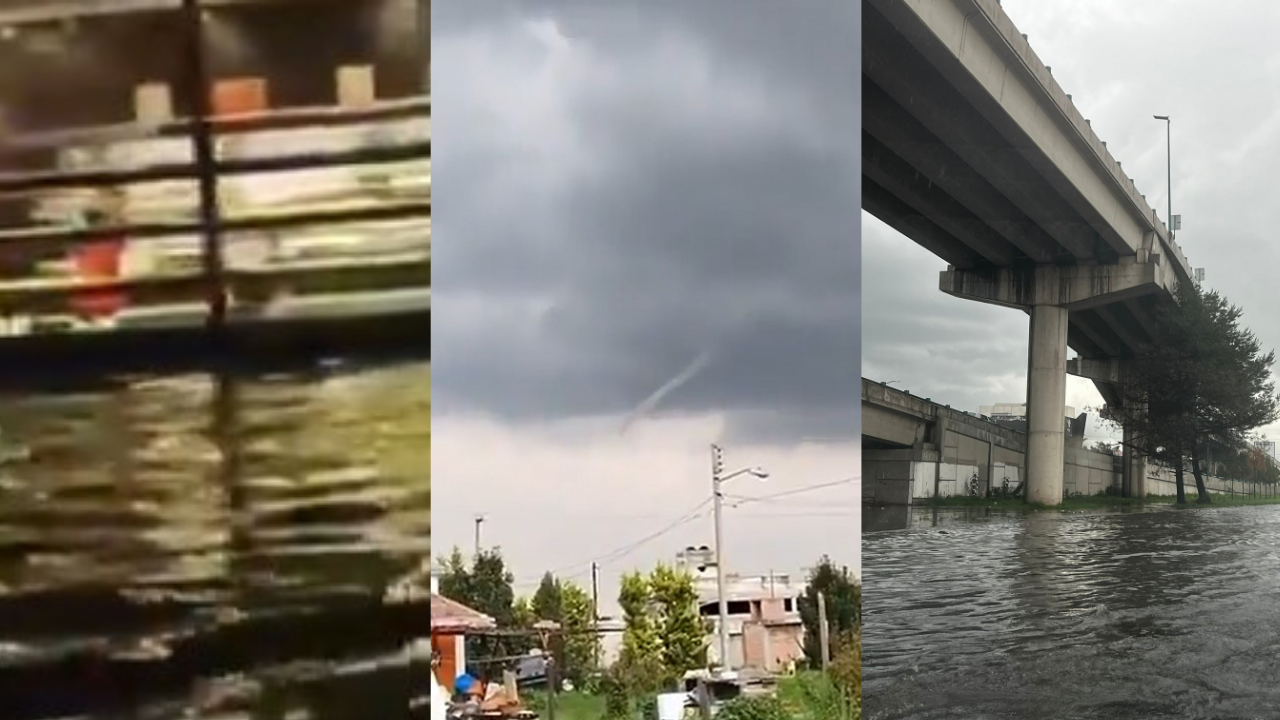 IMÁGENES | Fuertes lluvias colapsan vialidades en el Edomex