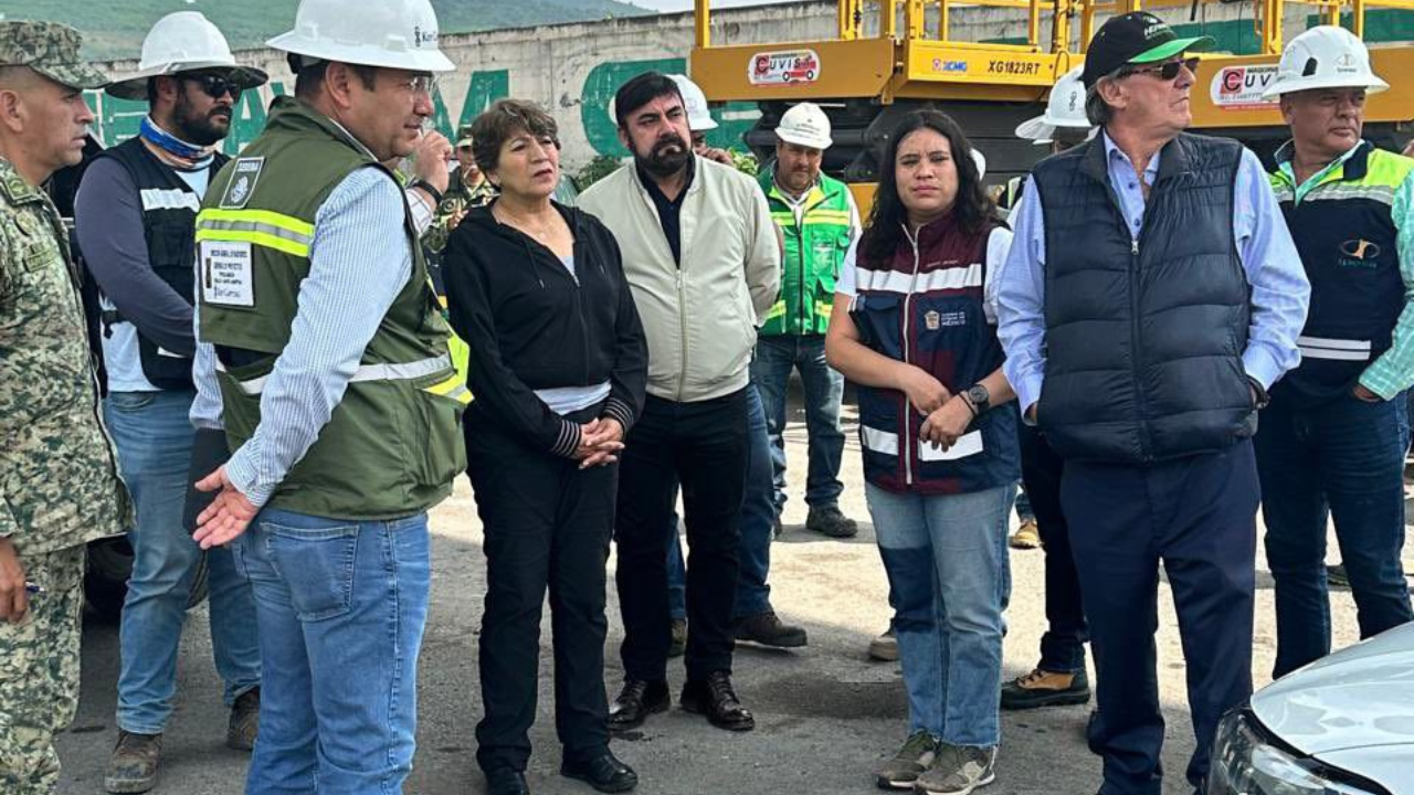 Supervisa Delfina Gómez obras del Trolebús Santa Martha – Chalco