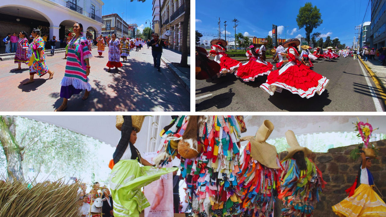 Comenzó el "Danzatlán 2024" en calles de Toluca y Texcoco