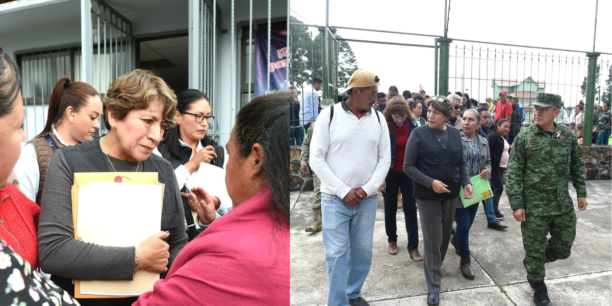 Atiende Delfina Gómez a la comunidad de Texcaltitlán