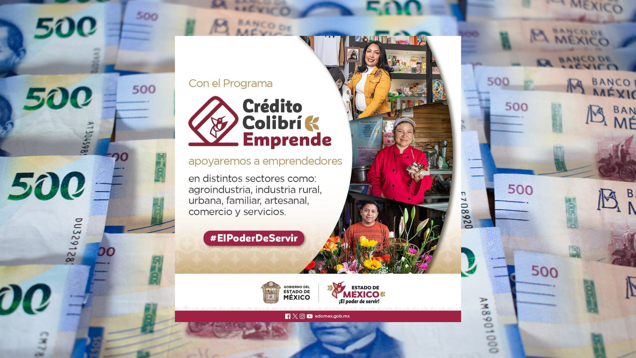 ¿Eres emprendedor? Cómo obtener hasta 30 mil pesos con el Crédito Colibrí Emprende en Edomex