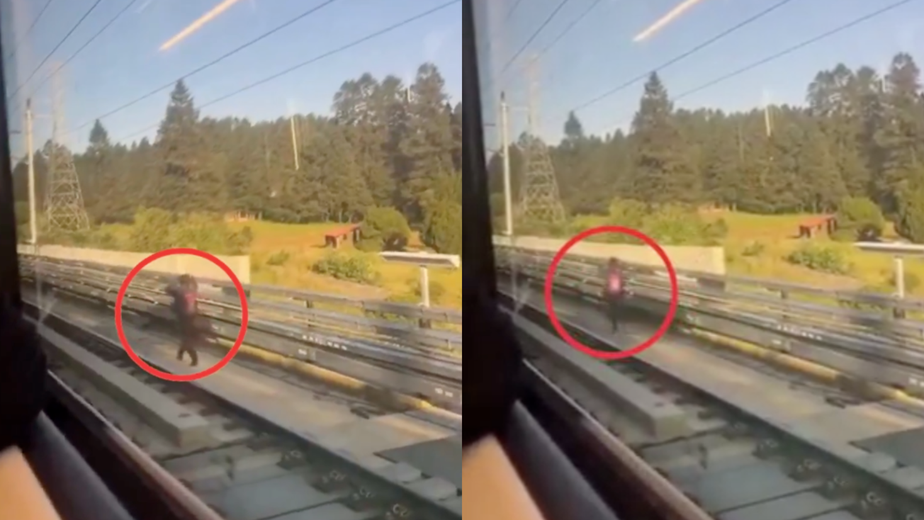 ¿Qué hacía un hombre caminando por las vías del Tren Interurbano?