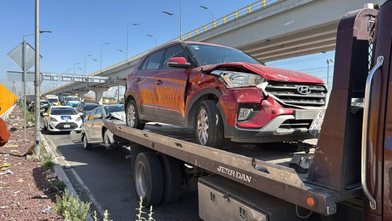 Así fue la carambola de este 12 de marzo en Ecatepec, Edomex